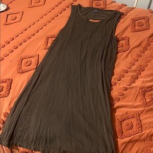 Aerie Sleeveless Maxi Dress in Olive Green